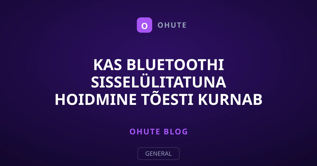 Kas Bluetoothi sisselülitatuna hoidmine tõesti kurnab iPhone'i akut?